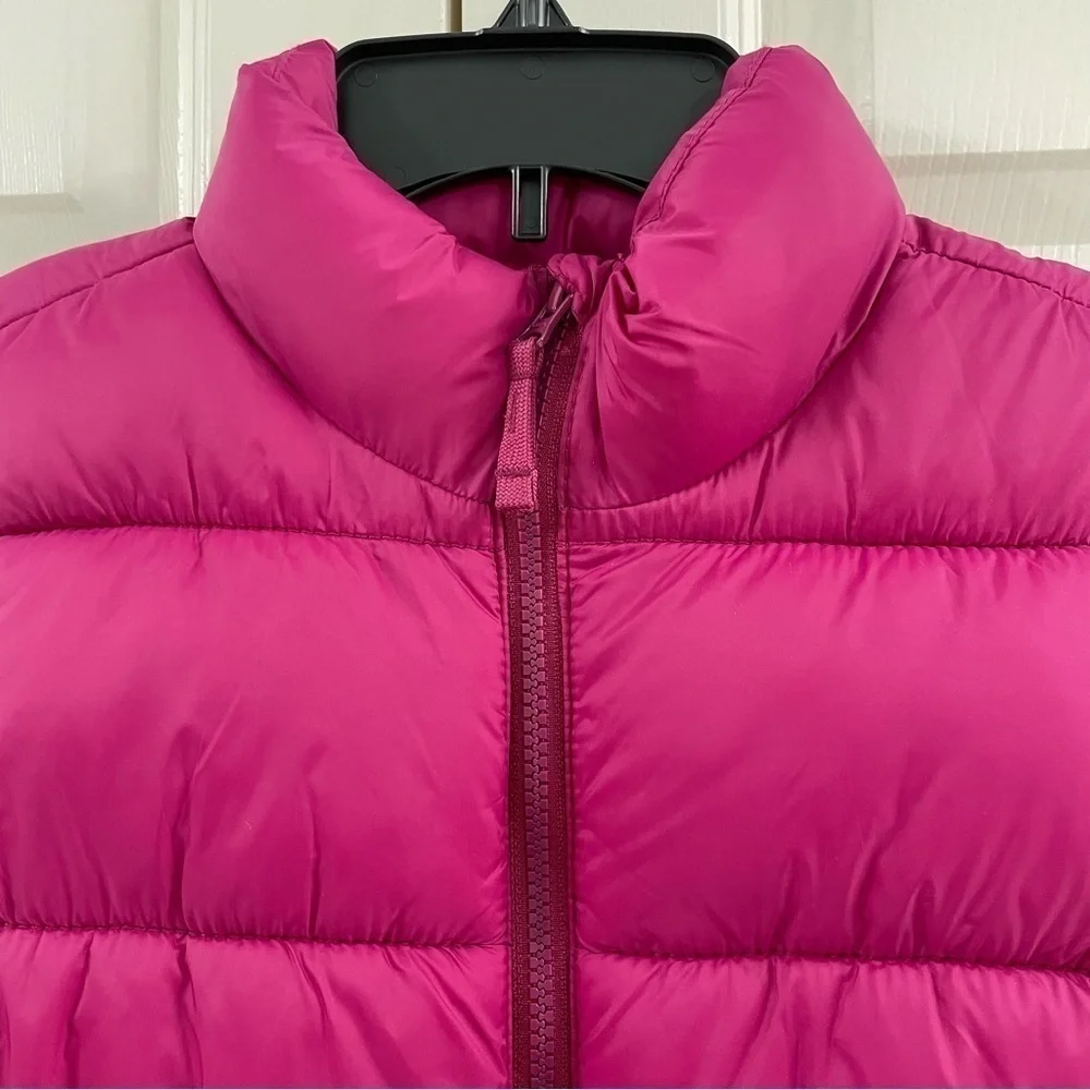 Old Navy Girls Fleece Lined Puffer Vest Pink Size L (10/12)